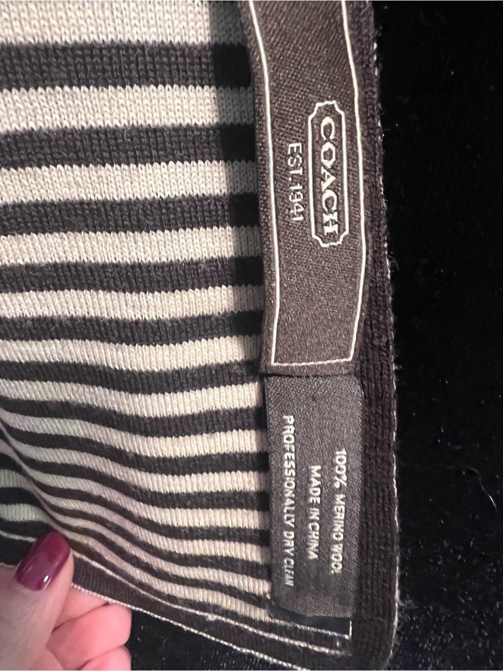 Coach Signature Monogram Scarf - Picture 3 of 3